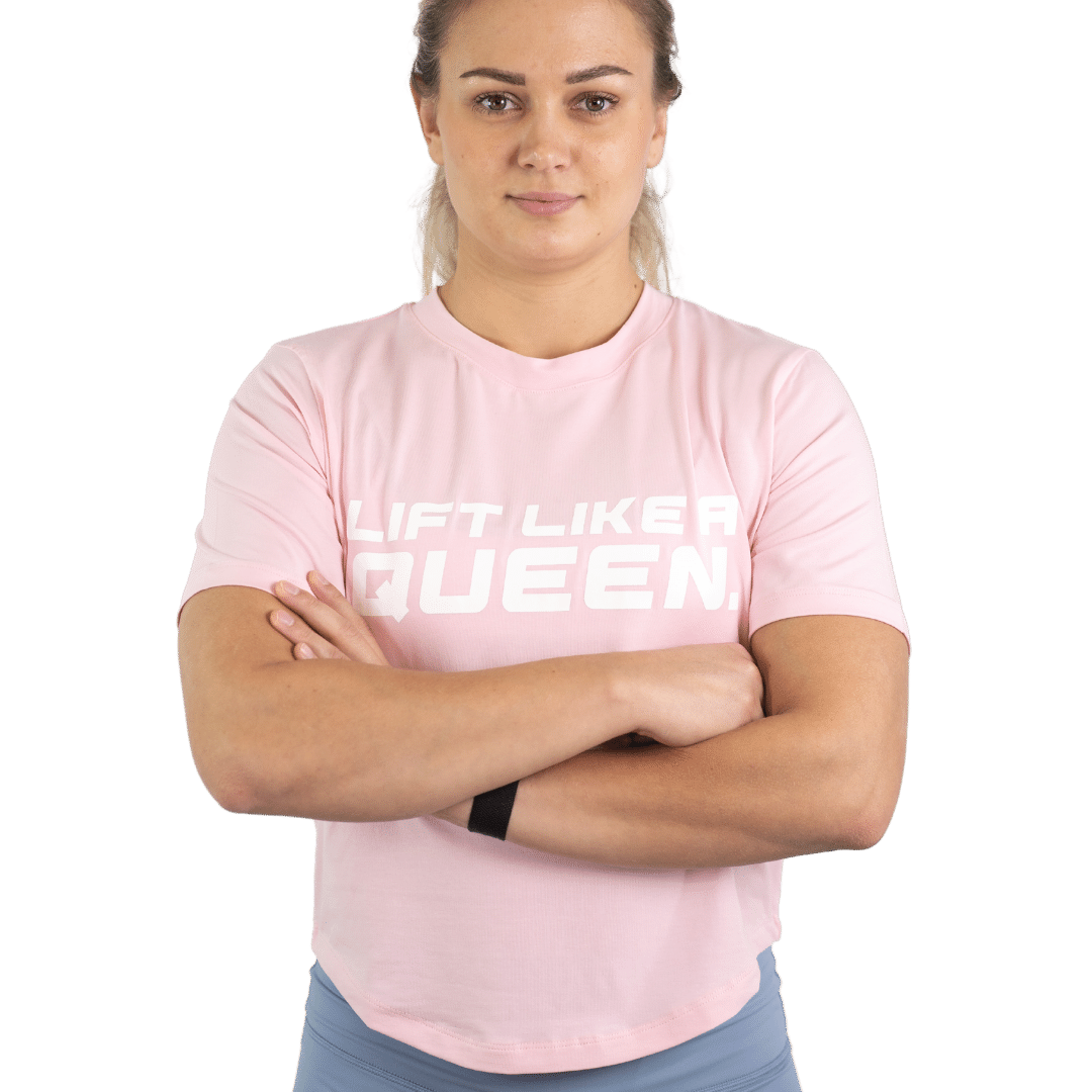 Lift Like A Queen Rounded Cropped T-Shirt